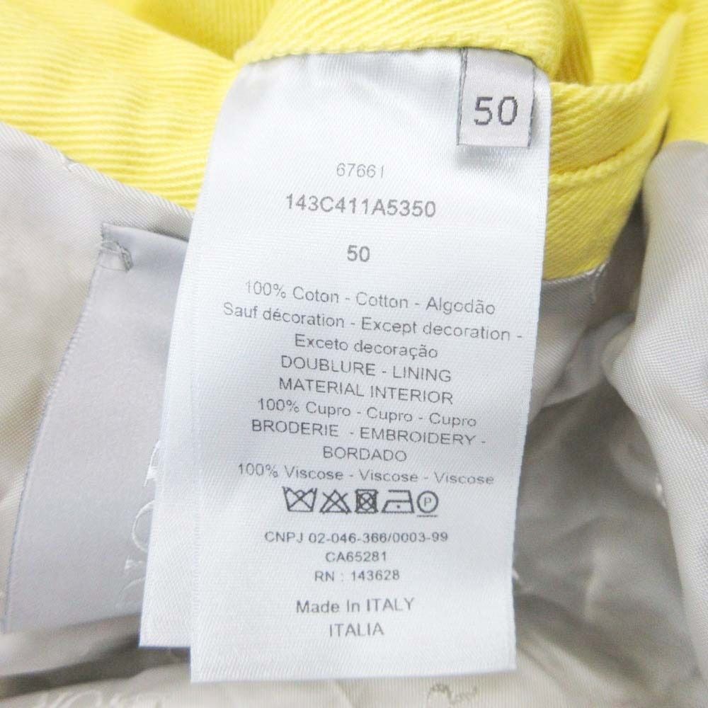 Dior Homme 21AW Peter Doig Oversized Hoodie Cotton Twill Jacket Blouson Size 50 Yellow