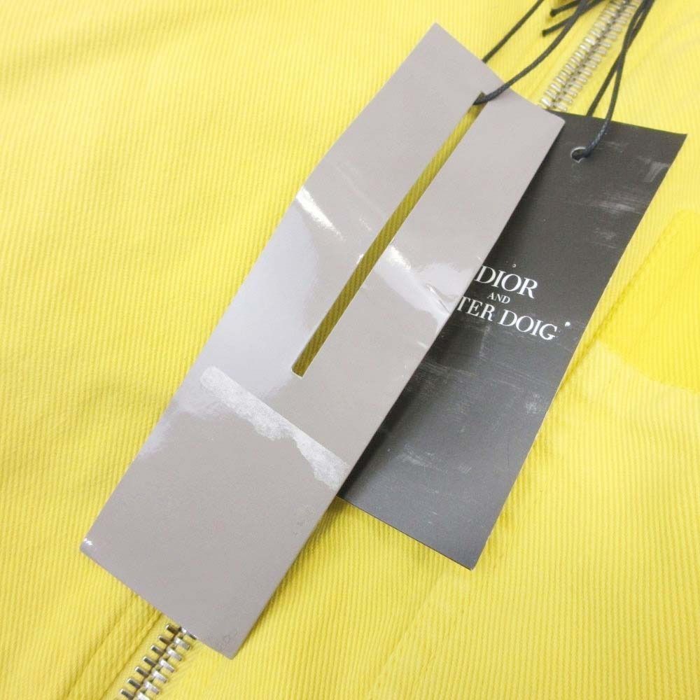 Dior Homme 21AW Peter Doig Oversized Hoodie Cotton Twill Jacket Blouson Size 50 Yellow