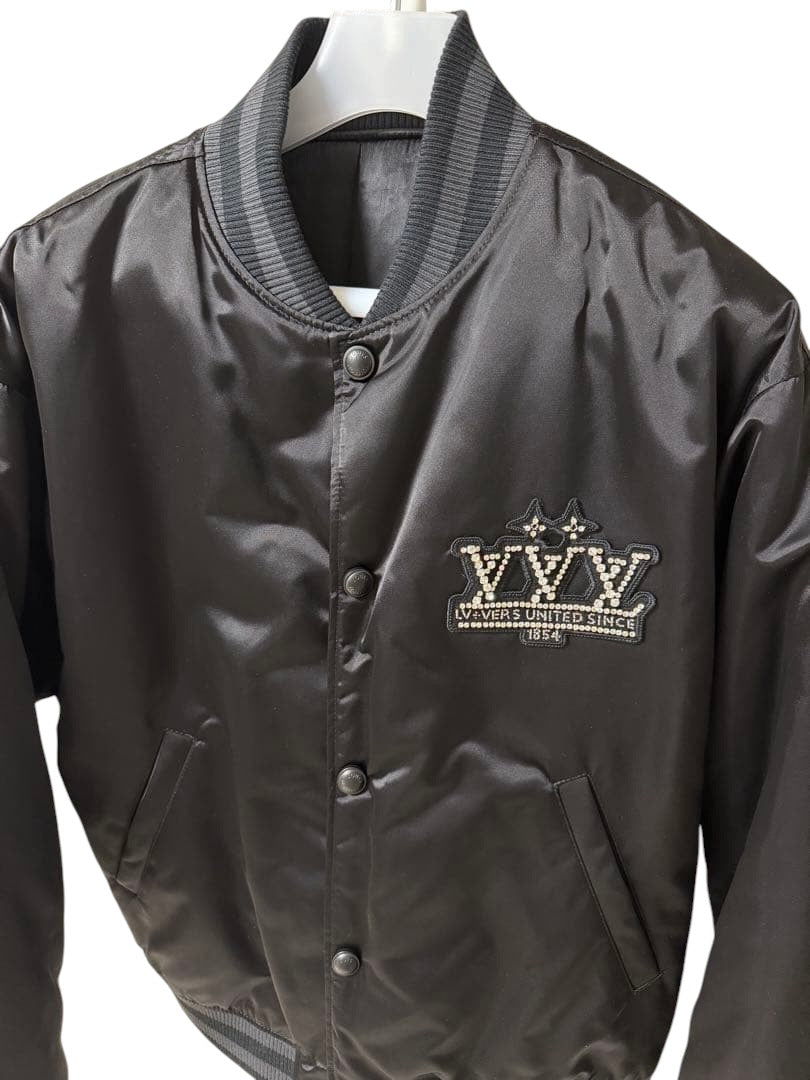 Louis Vuitton 25SS Embellished Nylon Baseball Blouson Size 50