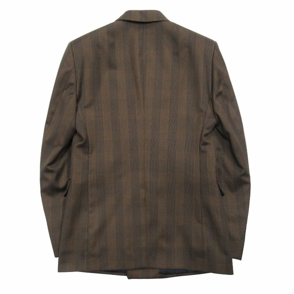Berluti Glen Check Suit Setup Calligraphy Lining Jacket & Slacks — Jacket R44 / Pants 46 Brown