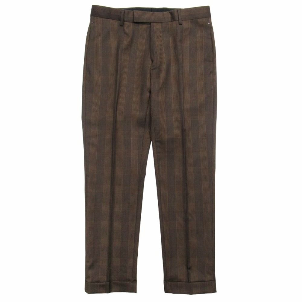 Berluti Glen Check Suit Setup Calligraphy Lining Jacket & Slacks — Jacket R44 / Pants 46 Brown