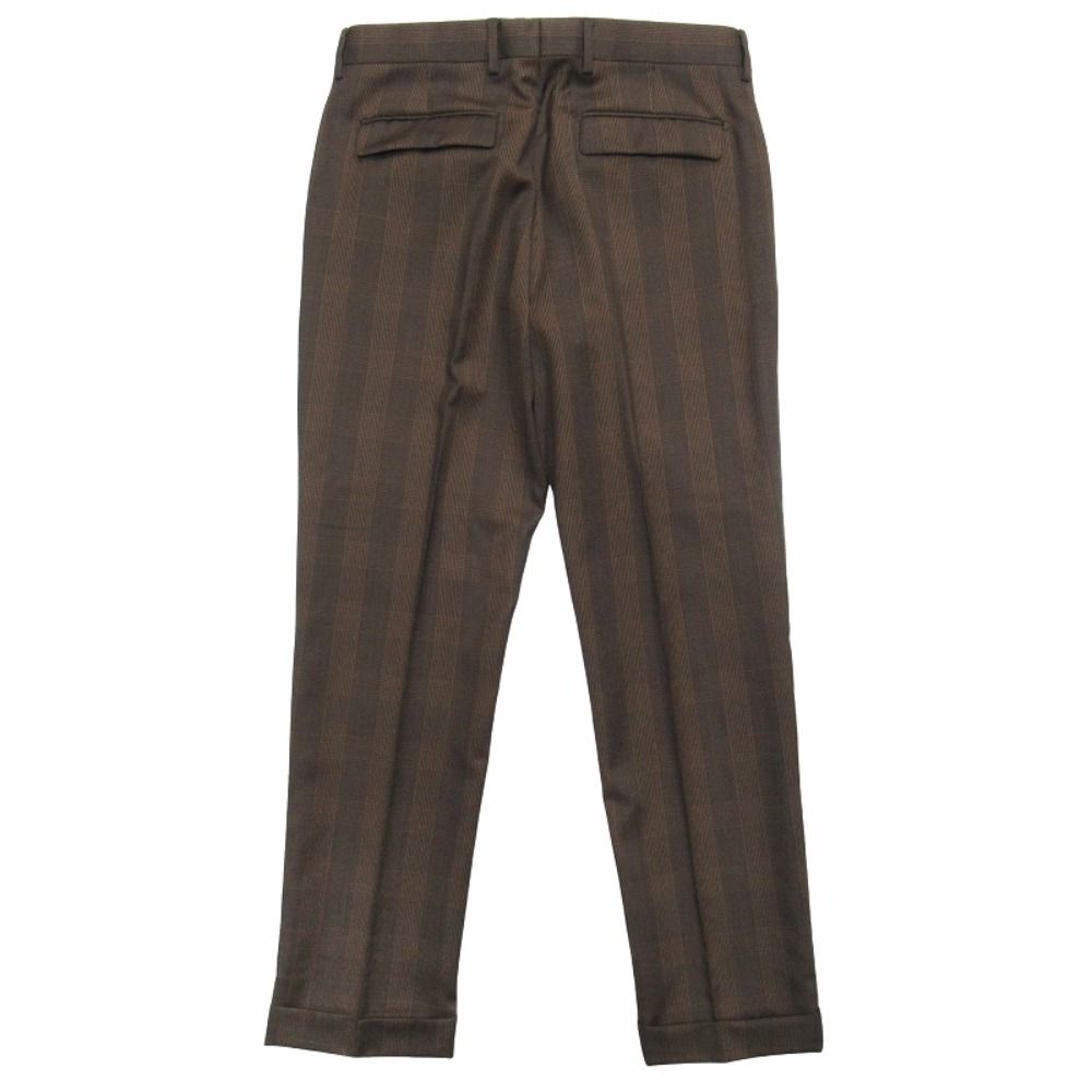 Berluti Glen Check Suit Setup Calligraphy Lining Jacket & Slacks — Jacket R44 / Pants 46 Brown