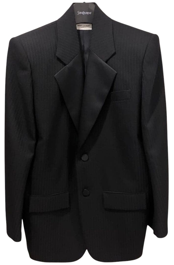 Saint Laurent 24SS Power Shoulder Smoking Jacket