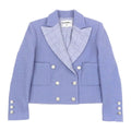 CHANEL Coco Mark Tweed Wool Jacket Size 36 Light Purple P71766V63175