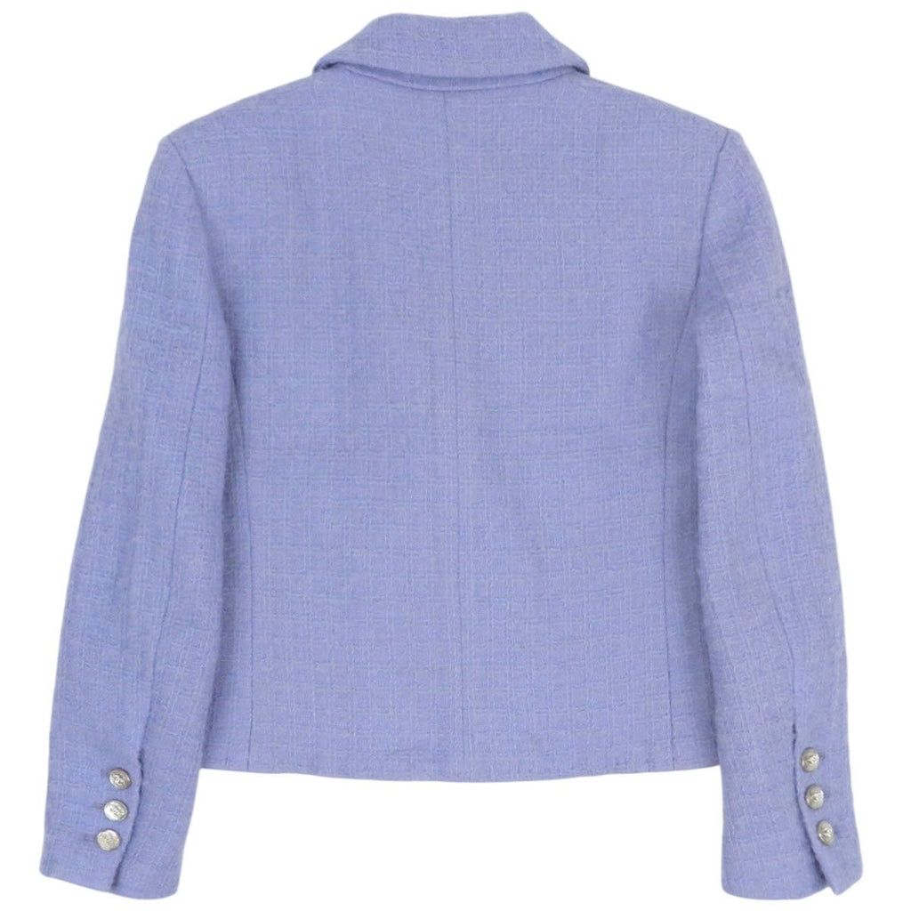 CHANEL Coco Mark Tweed Wool Jacket Size 36 Light Purple P71766V63175