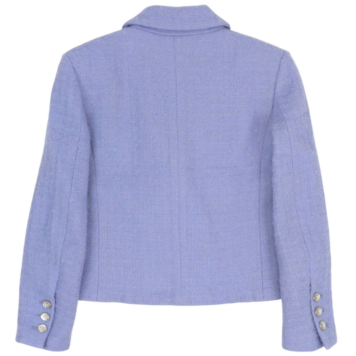 CHANEL Coco Mark Tweed Wool Jacket Size 36 Light Purple P71766V63175
