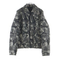 LOUIS VUITTON 20AW Monogram Check Zip-Up Blouson Shirt RM202F VHS HJFB2W Black & White / Size 44