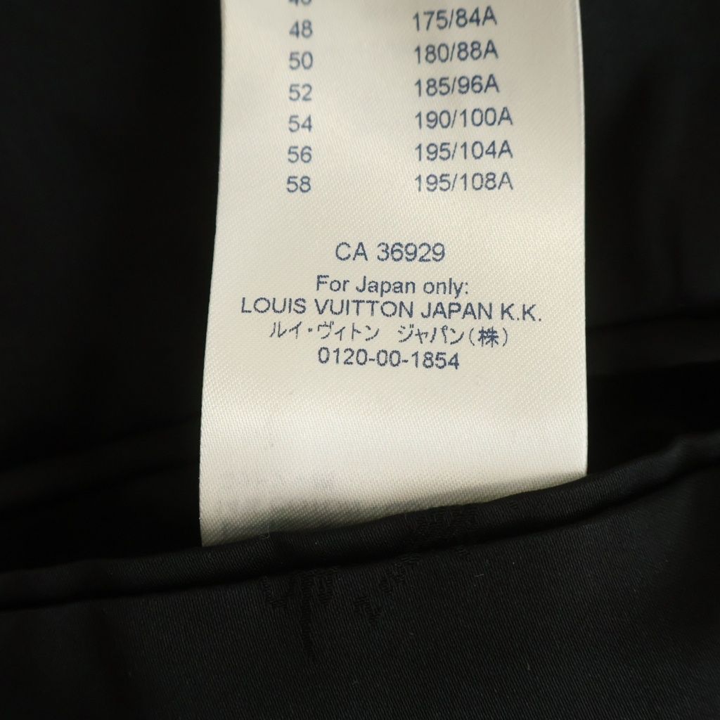 LOUIS VUITTON 20AW Monogram Check Zip-Up Blouson Shirt RM202F VHS HJFB2W Black & White / Size 44
