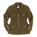 CHANEL Coco Mark Gripoix Button Jacket Size 40 Khaki P08292V05085
