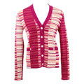 CHANEL Border Cashmere Blend Knit Cardigan P62210K47538 / Size 34