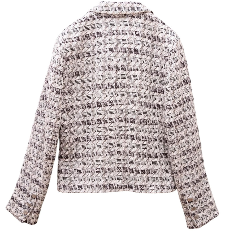 CHANEL 05P Tweed Jacket Silver Button Coco Mark