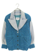 CHANEL Tweed Denim Blouson P72346V63980 Size 36