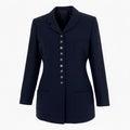 CHANEL BOUTIQUE 1996 Navy Wool Tailored Jacket P06370 / Size 42