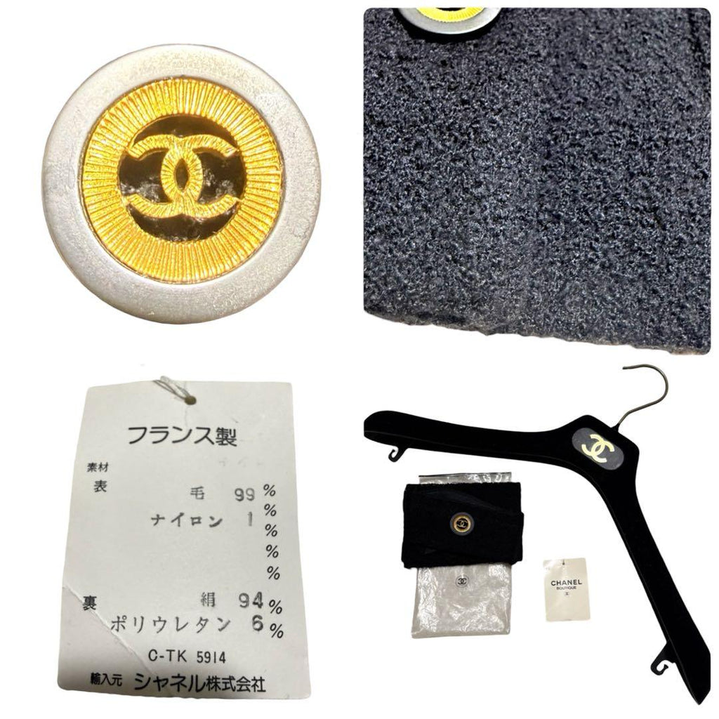 CHANEL Tweed Jacket & Skirt Set / Size 40
