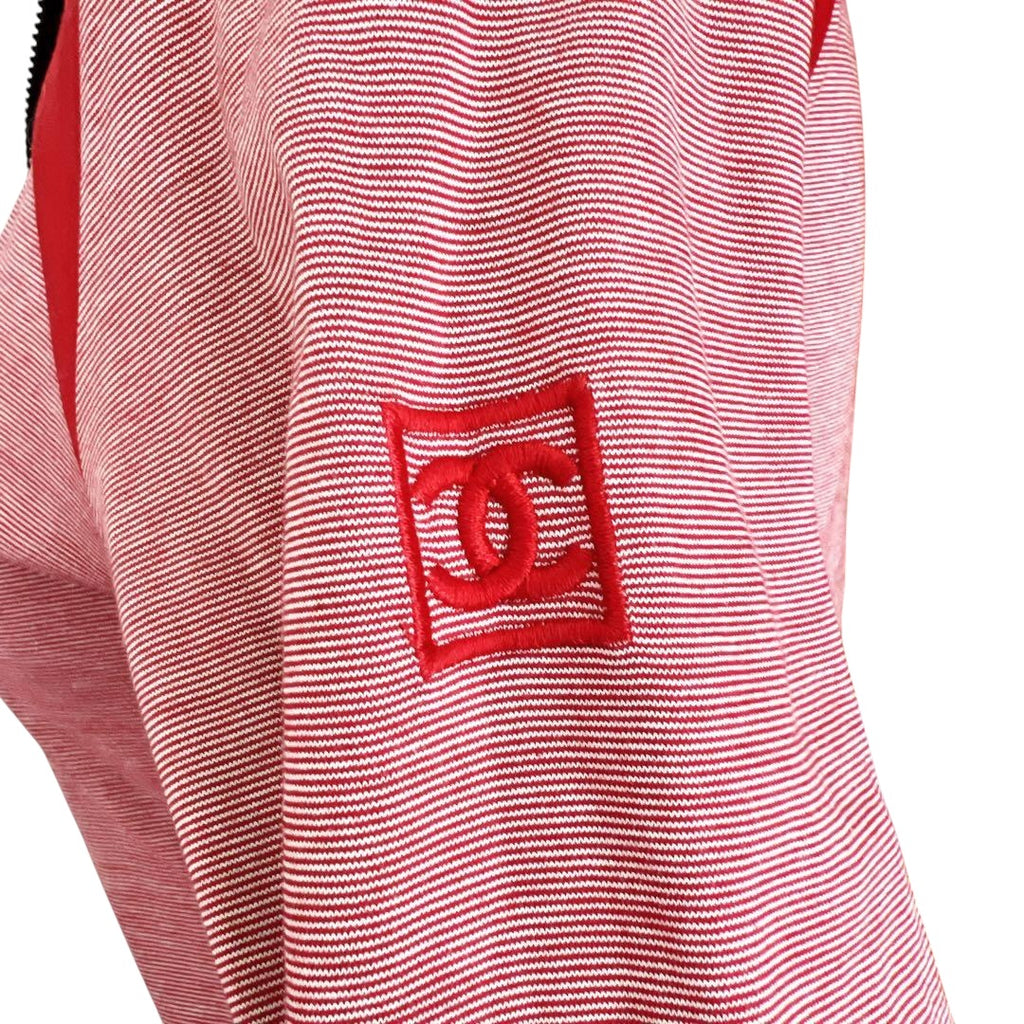 CHANEL Coco Mark Embroidery Reversible Zip Hoodie / Size 36