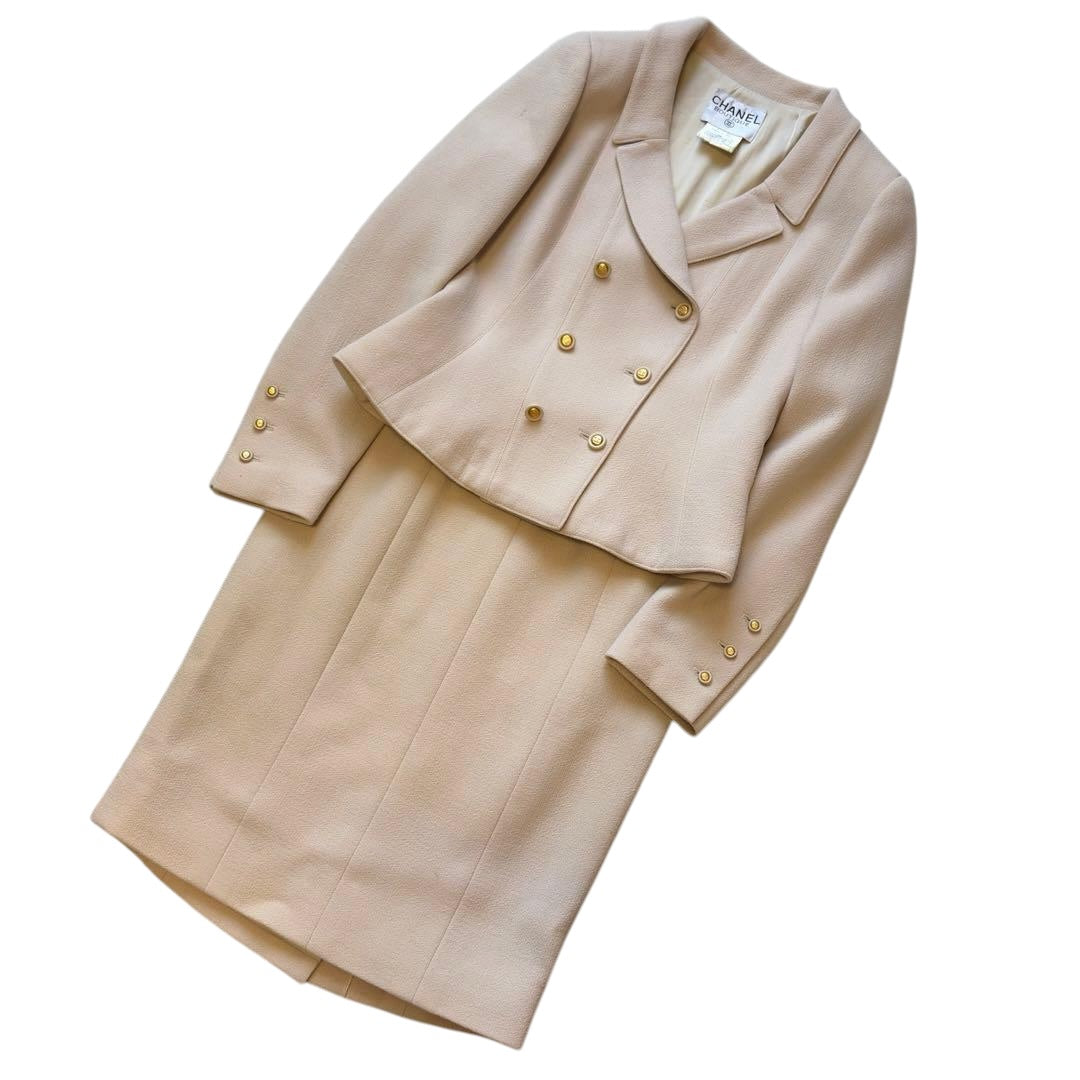 CHANEL 96A Setup Chain Coco Mark — Jacket & Skirt Set / Size 40