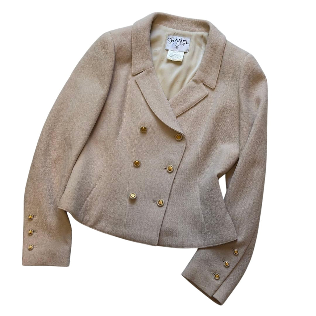 CHANEL 96A Setup Chain Coco Mark — Jacket & Skirt Set / Size 40