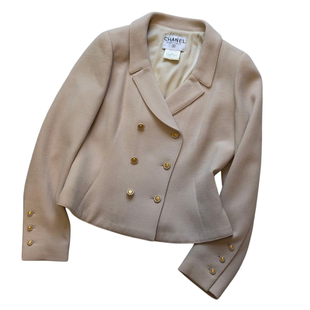 CHANEL 96A Setup Chain Coco Mark — Jacket & Skirt Set / Size 40