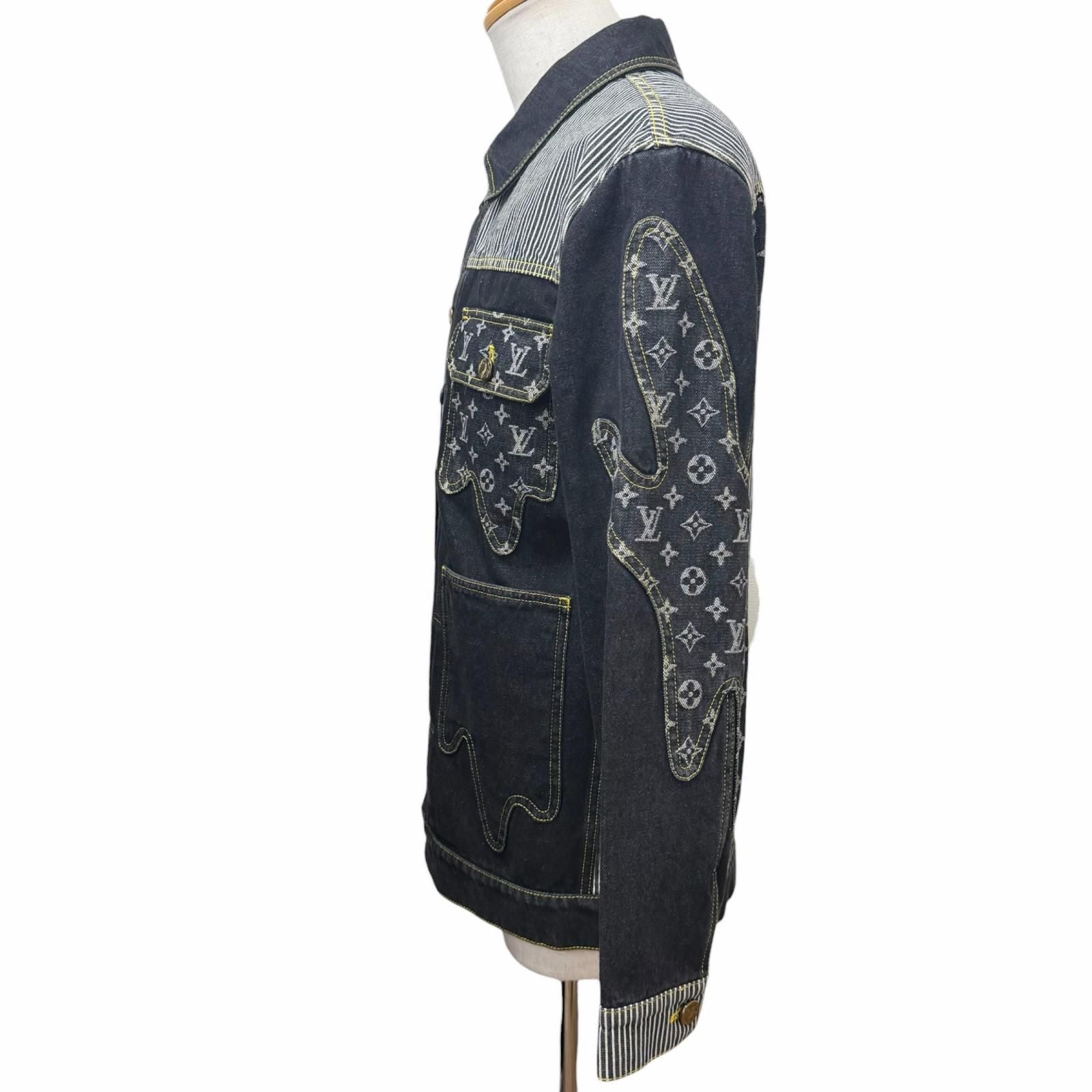 Louis Vuitton x Nigo 2022SS Monogram Denim Jacket Indigo Blue 44