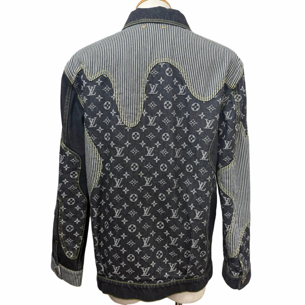 Louis Vuitton x Nigo 2022SS Monogram Denim Jacket Indigo Blue 44