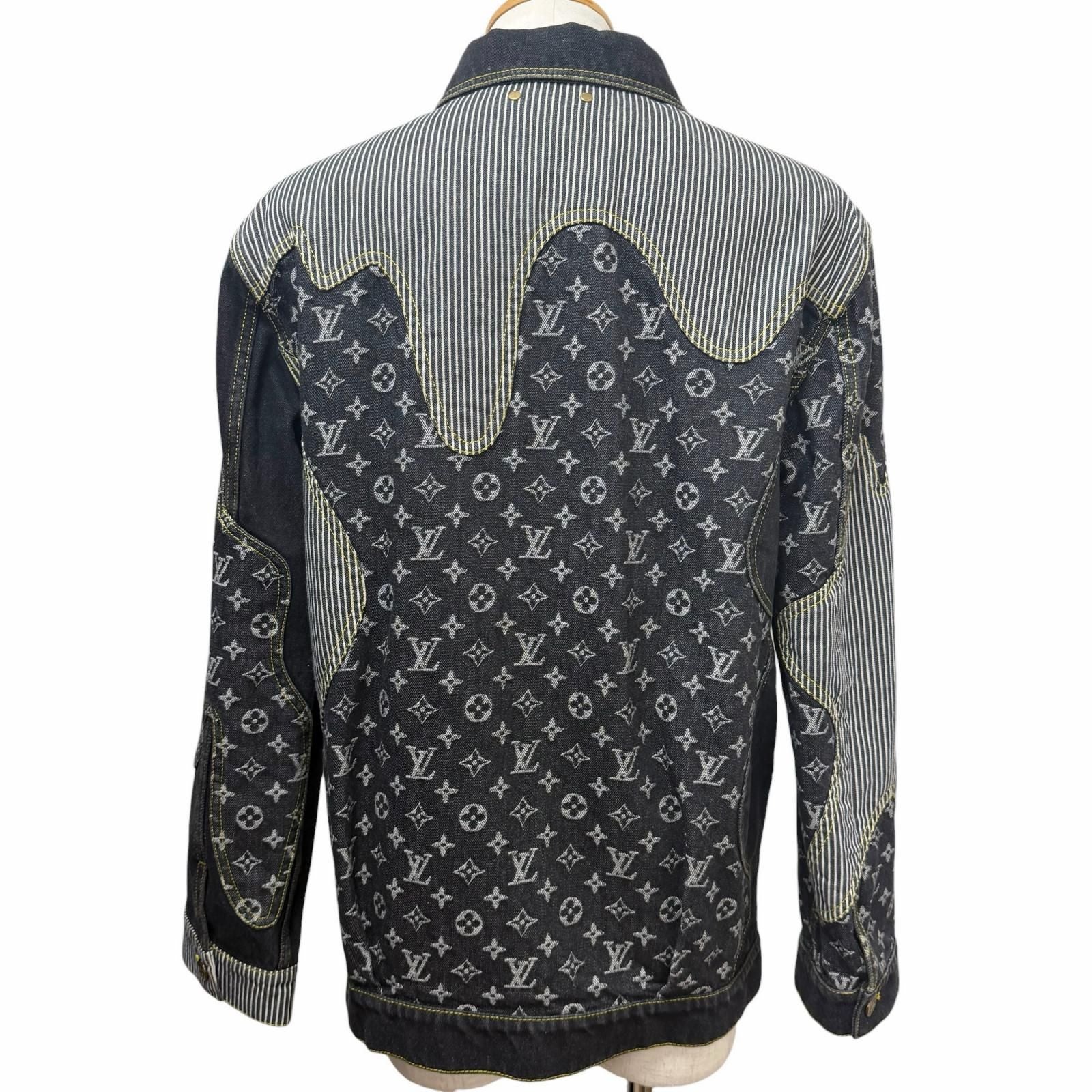 Louis Vuitton x Nigo 2022SS Monogram Denim Jacket Indigo Blue 44