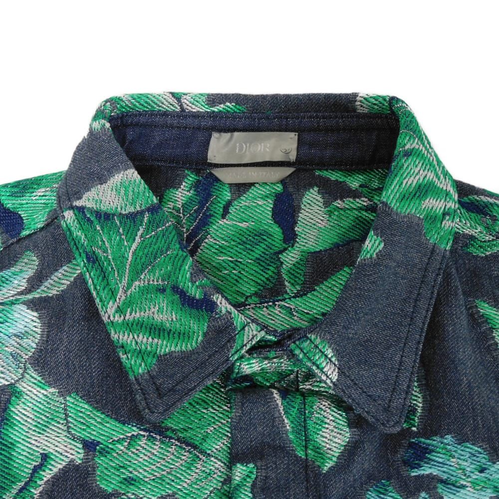 Dior x Denim Tears Flora Leaf Jacquard Denim Jacket Deep Blue 43 / 180/104A