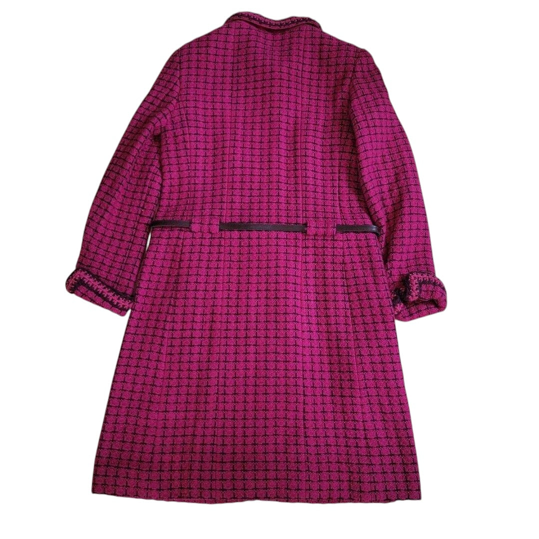 CHANEL Tweed Coat with Belt 42