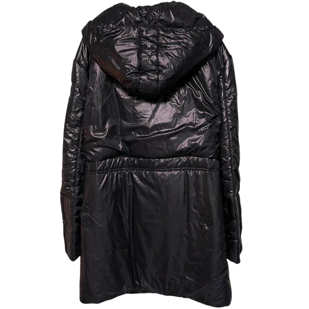 CHANEL Coco Mark Black Hooded Puffer Coat 40