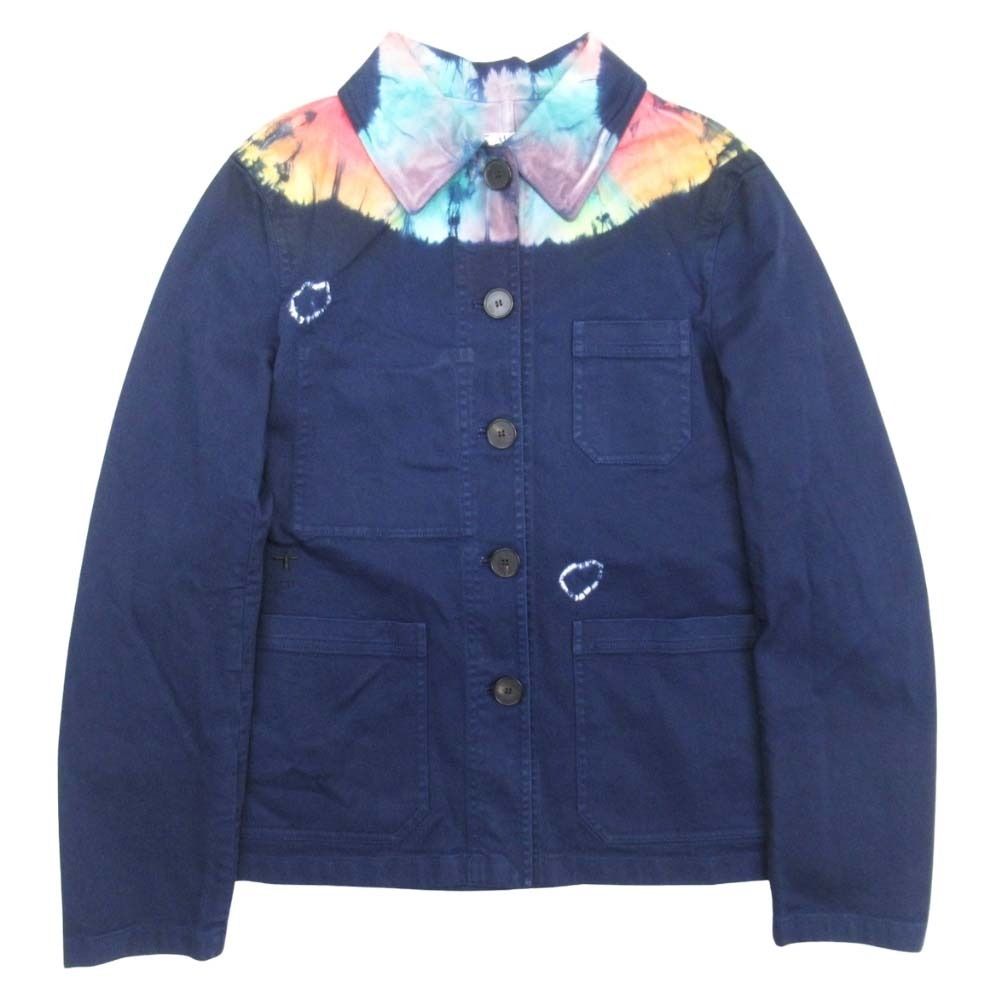 Christian Dior 21SS Dior Riviera Rainbow Tie-Dye Shirt Jacket Blouson Navy 36