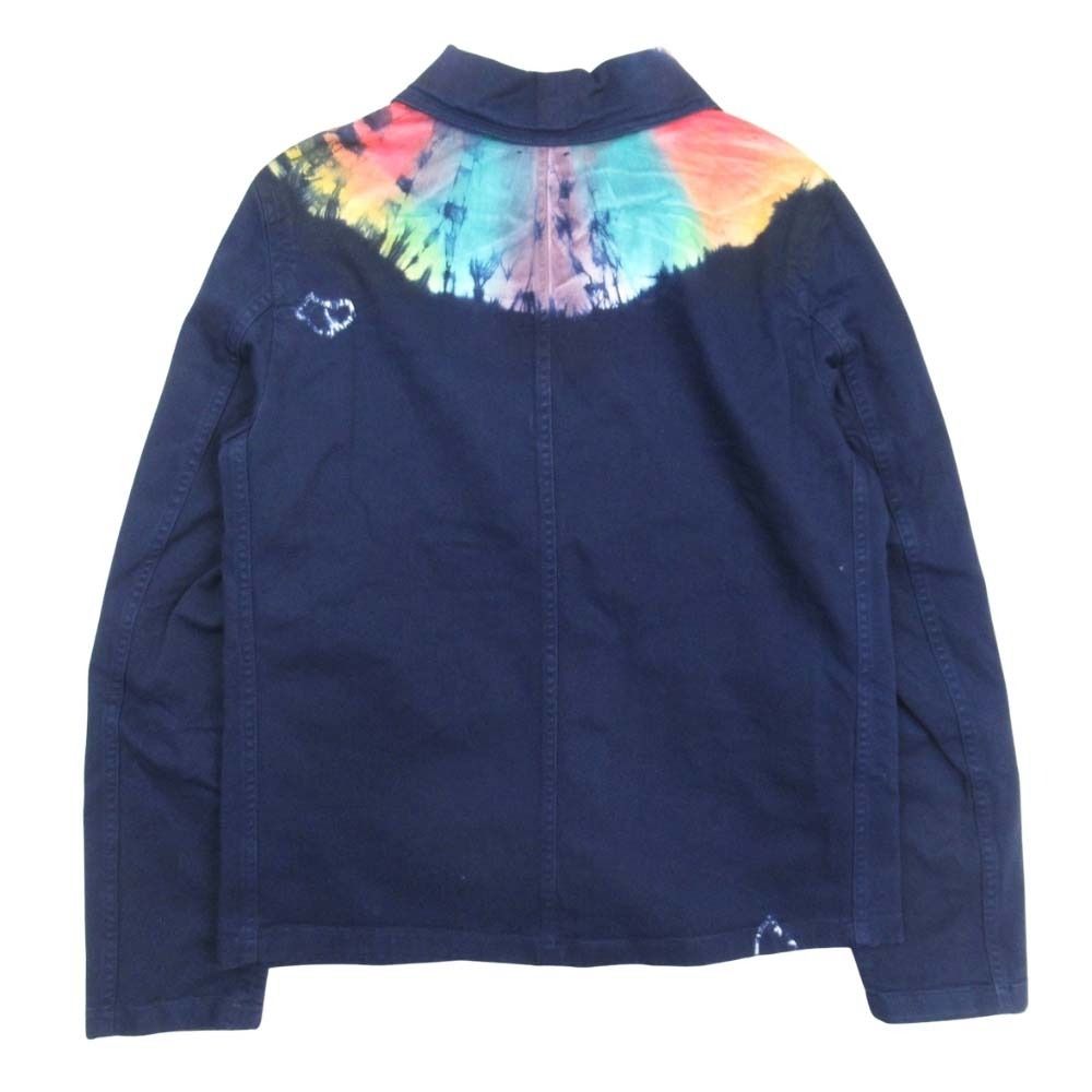 Christian Dior 21SS Dior Riviera Rainbow Tie-Dye Shirt Jacket Blouson Navy 36