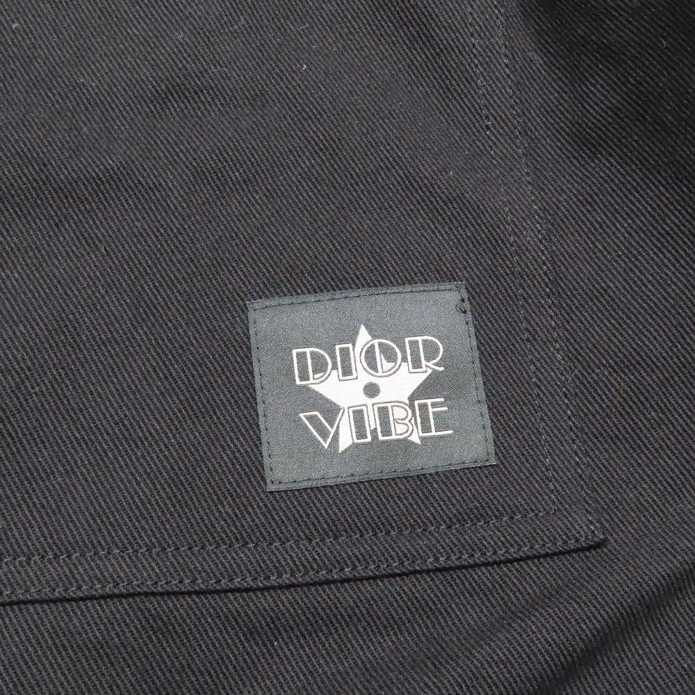 Christian Dior 22AW DIOR VIBE Zip-Up Short Sleeve Shirt Jacket Black 40
