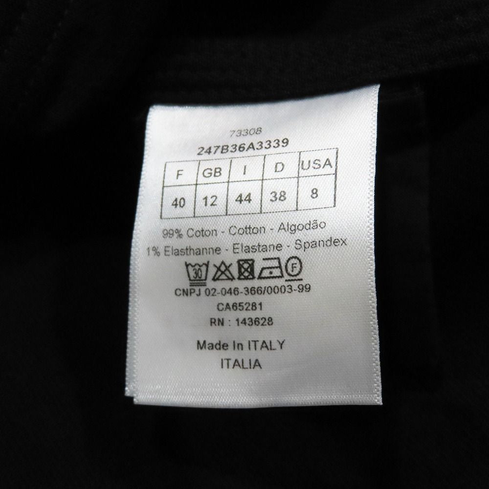 Christian Dior 22AW DIOR VIBE Zip-Up Short Sleeve Shirt Jacket Black 40