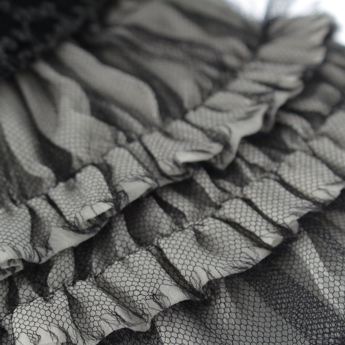 CHANEL Coco Button Frill Trim Cut Jacquard Tailored Jacket P46652 Black Dark Grey 34