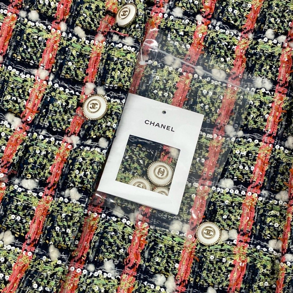 CHANEL 2020 Cruise P62793 Sequin Tweed 4-Pocket Jacket Size 34