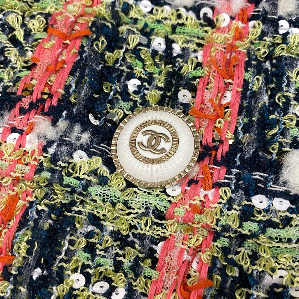 CHANEL 2020 Cruise P62793 Sequin Tweed 4-Pocket Jacket Size 34