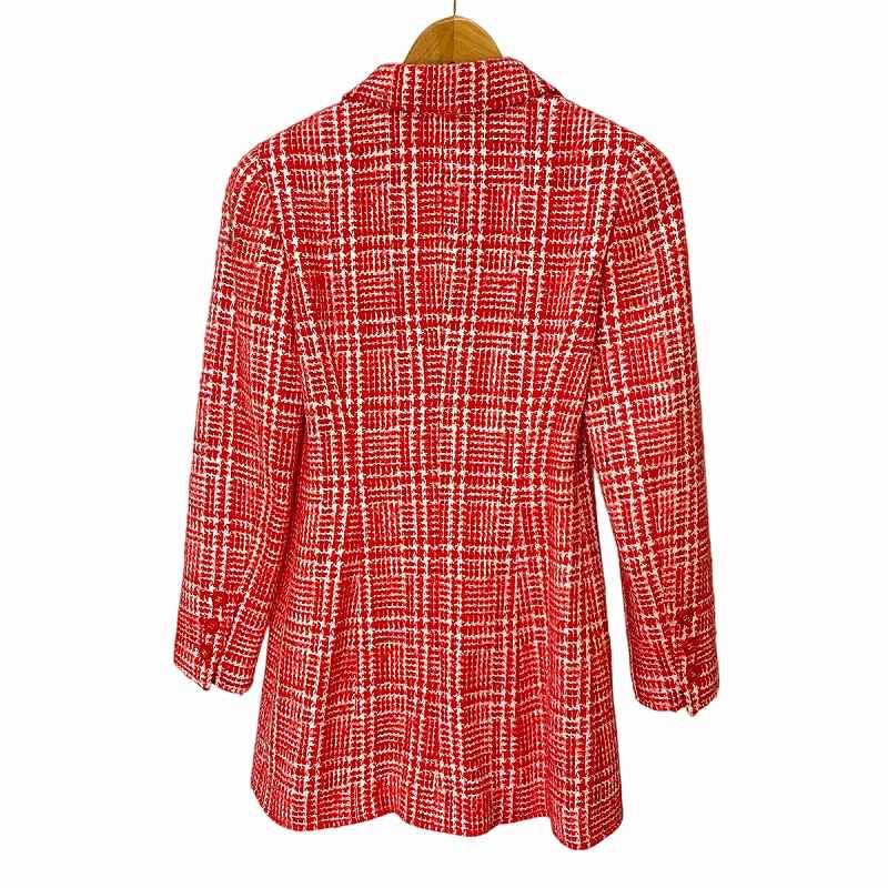 CHANEL 97P Coco Button Tweed Tailored Jacket Size 38 Wool Mohair Blend