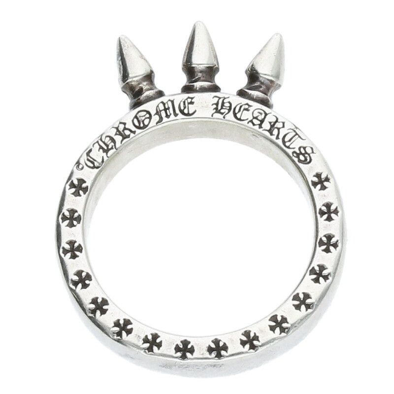 Chrome Hearts BBY BLL 3SPKS8 Baby Bell 3 Spike Silver Ring