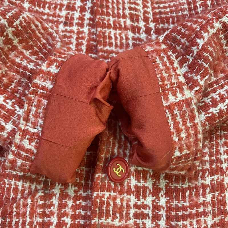CHANEL 97P Coco Button Tweed Tailored Jacket Size 38 Wool Mohair Blend