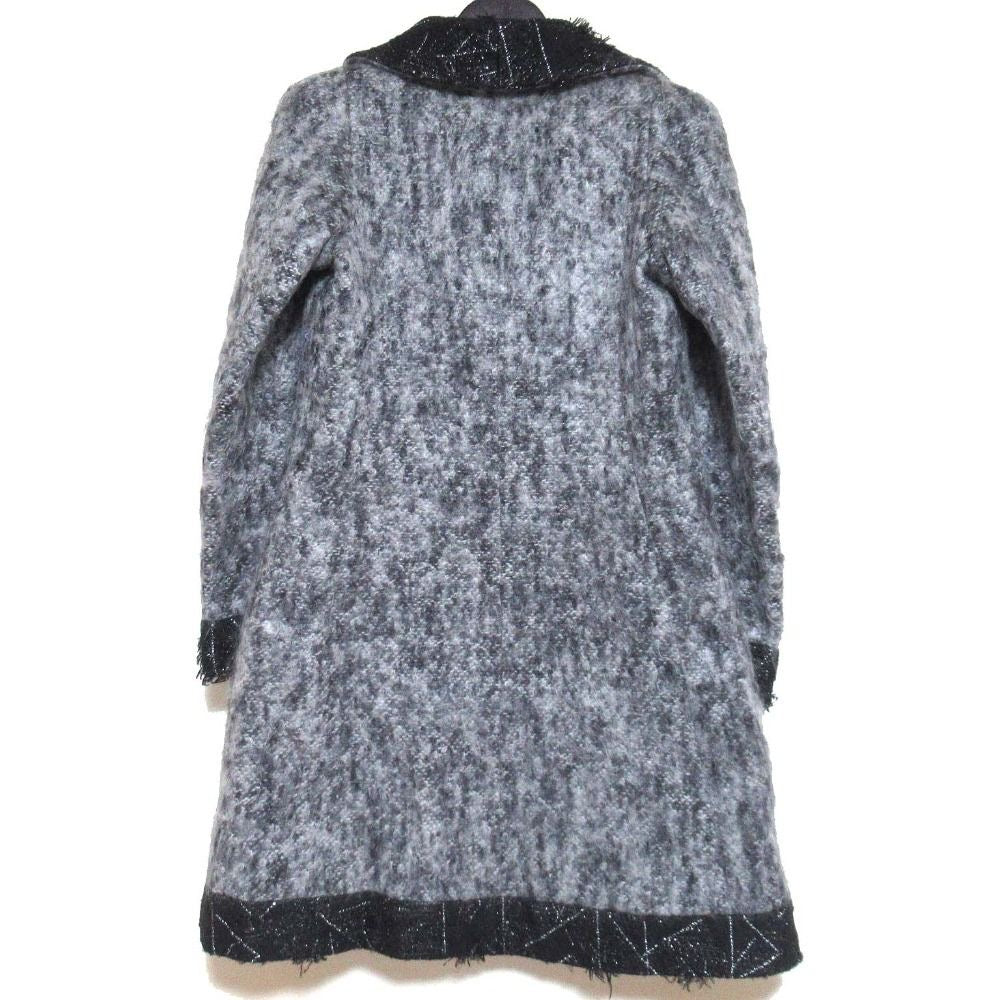 CHANEL Mohair Silk Coco Mark Button Single Chester Coat Size 34