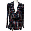 CHANEL Tweed Double-Breasted Jacket Multi Size 38 CC Logo Button