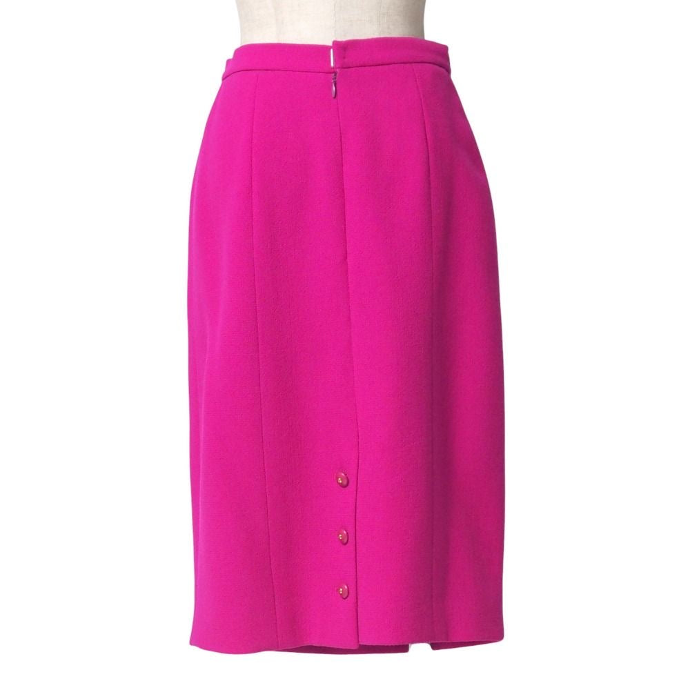 Vintage CHANEL Skirt Suit Setup Long Jacket & Tight Skirt Coco Mark