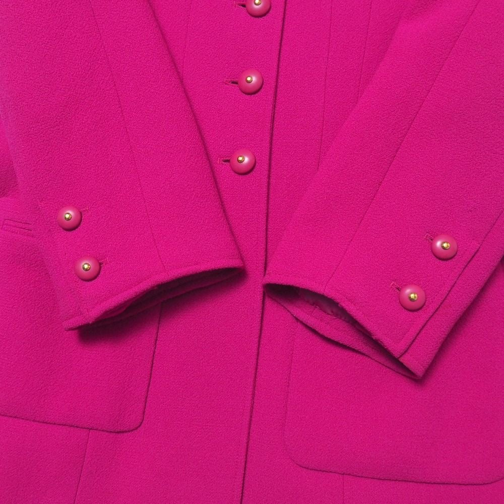 Vintage CHANEL Skirt Suit Setup Long Jacket & Tight Skirt Coco Mark