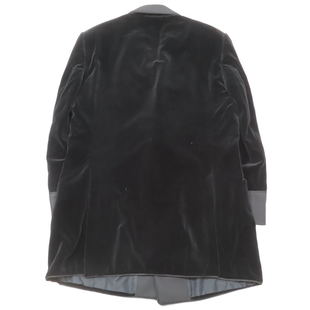 Tom Ford Velvet Velour Smoking Jacket China Button Shawl Collar Black 56L
