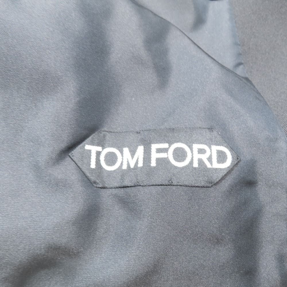 Tom Ford Velvet Velour Smoking Jacket China Button Shawl Collar Black 56L