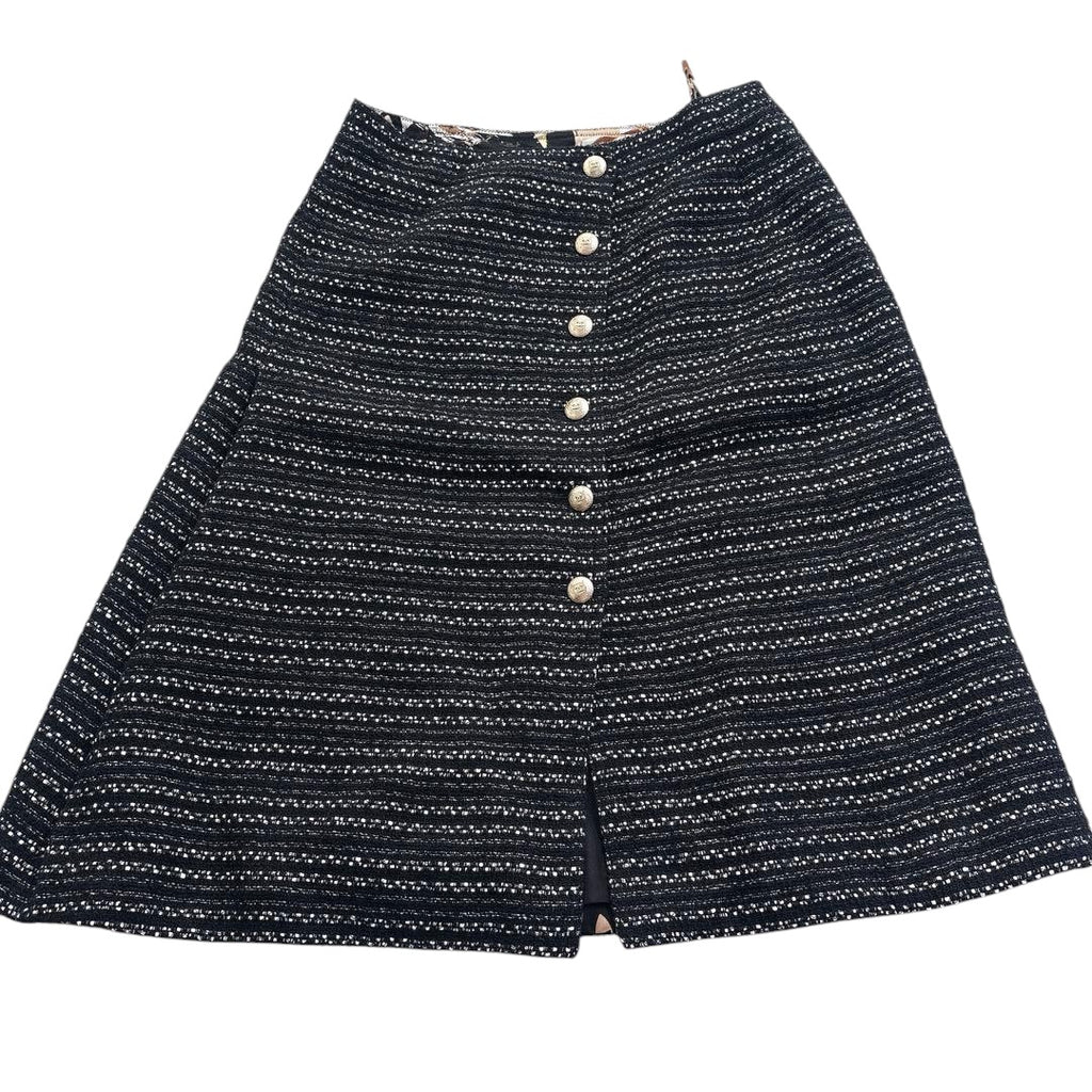CHANEL All-Over Pattern CC Button Jacket Setup suit skirt