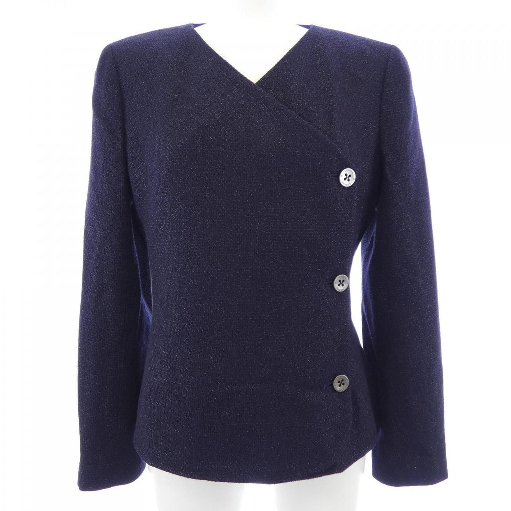 Vintage CHANEL 00T P15256V08504 Collarless Jacket Size 36