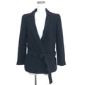 CHANEL 07C P30016V19434 Double Jacket Tweed Coco Mark Button Wool Silk Size 38 Navy