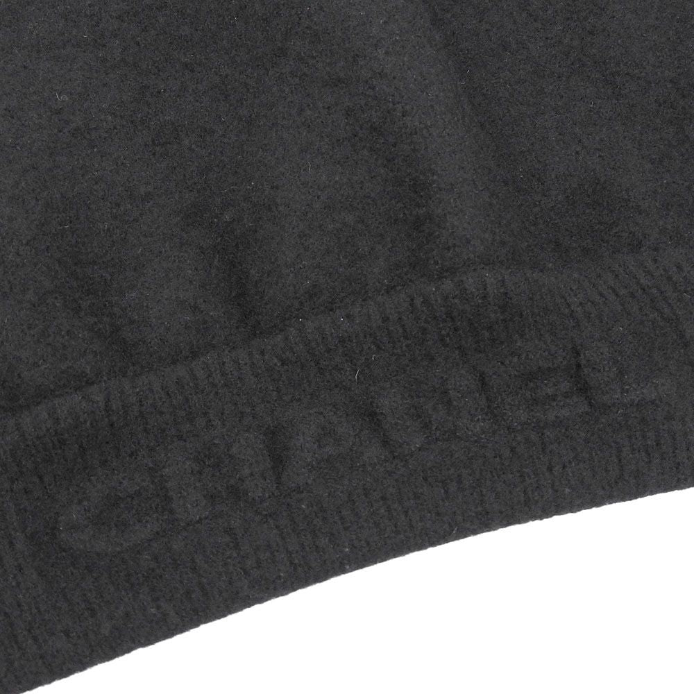 CHANEL CC Button Silk Cashmere Wool Collarless Knit Cardigan Black Size 36