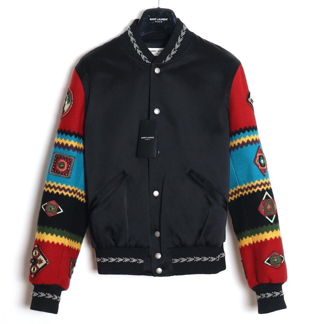 SAINT LAURENT PARIS 18SS Varsity Jacket Size 48