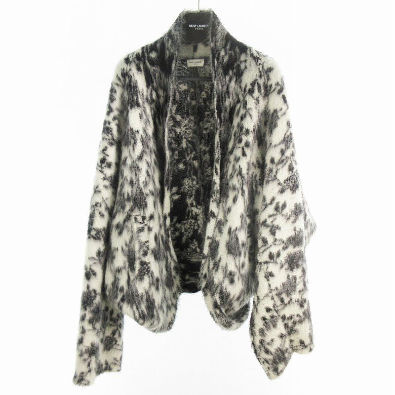 SAINT LAURENT PARIS 22SS Kimono Jacket in Brushed Jacquard Mohair Size XS